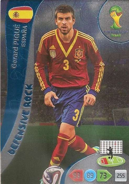 WORLD CUP 2014 ADRENALYN XL - GERARD PIQUE "DEFENSIVE ROCK" CARD