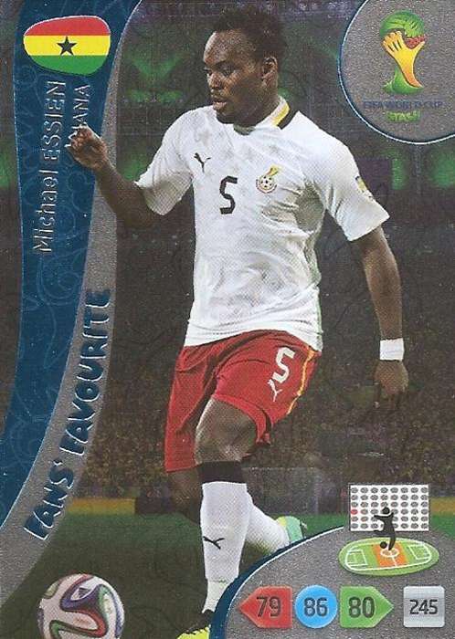 WORLD CUP 2014 ADRENALYN XL -MICHAEL ESSIEN "FANS FAVOURITE" CARD