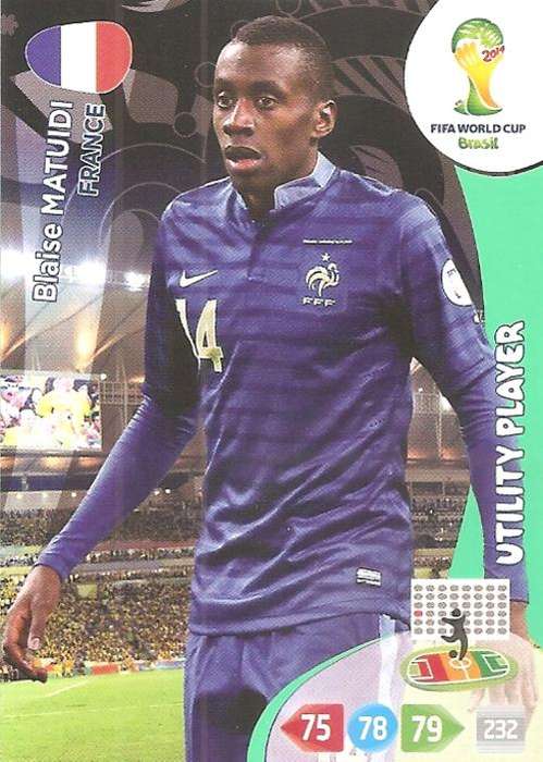 WORLD CUP 2014 ADRENALYN XL - BLAISE MATUIDI "UTILITY PLAYER" CARD