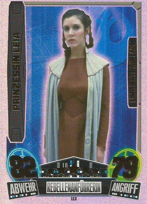 STAR WARS 2014 - F/ATTAX MOVIE SERIES 3 - PRINCESS LEIA `RARE LIMITED EDITION` CARD LE3