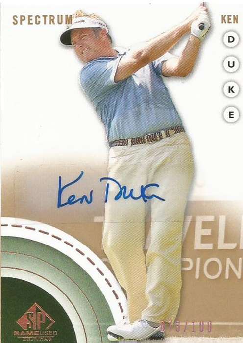 KEN DUKE - `AUTHENTIC AUTOGRAPH` TRADING CARD 16 73 of 100 - by UPPER DECK 2013/14