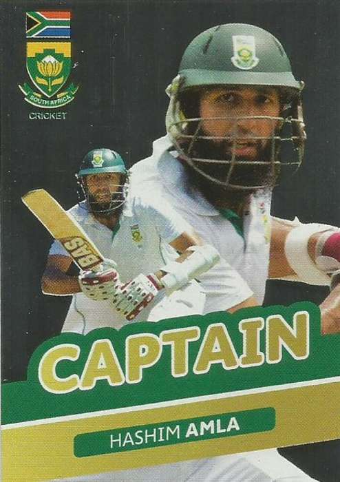 HASHIM AMLA - 2014 BIG BALL `HEROES COLLECTION` - `TEST CRICKET CAPTAIN` FOIL TRADING CARD 41
