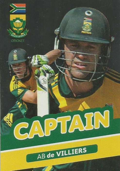 AB DE VILLIERS - 2014 BIG BALL `HEROES COLLECTION` - `ODI CAPTAIN` FOIL TRADING CARD 67