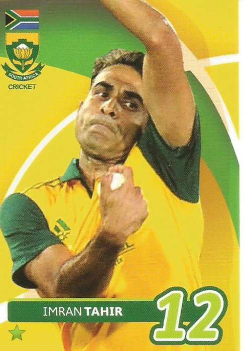 IMRAN TAHIR - 2014 BIG BALL "HEROES COLLECTION" - "T20 CRICKET" BASE CARD 103