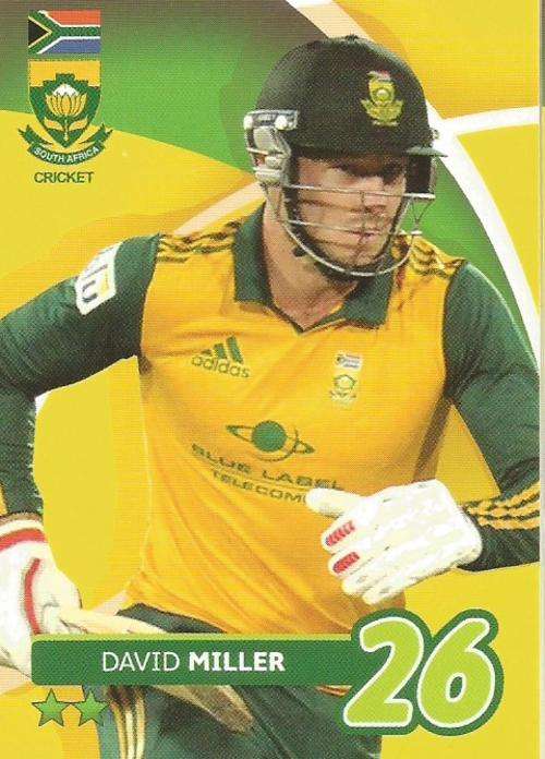 DAVID MILLER - 2014 BIG BALL "HEROES COLLECTION" - "T20 CRICKET" BASE CARD 99