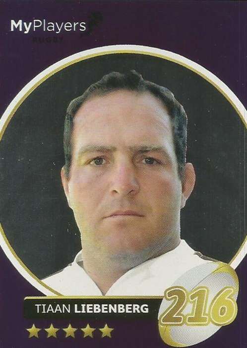 TIAAN LIEBENBERG - 2014 BIG BALL `HEROES COLLECTION` - `MY PLAYERS` FOIL TRADING CARD 152