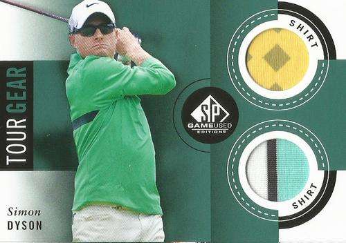 SIMON DYSON  - `AUTHENTIC TOUR GEAR` CARD - by UPPER DECK GOLF 2014