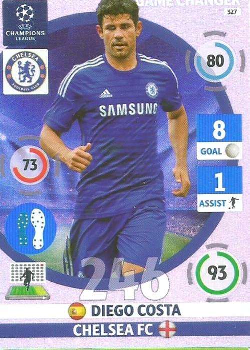 DIEGO COSTA - CHAMPIONS LEAGUE  2014/15 - "GAME CHANGER" FOIL CARD