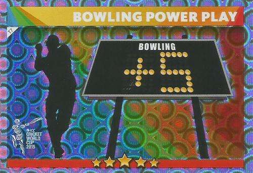 ICC CRICKET WORLD CUP 2015 - "BOWLING POWER PLAY BOOST" SILVER CARD