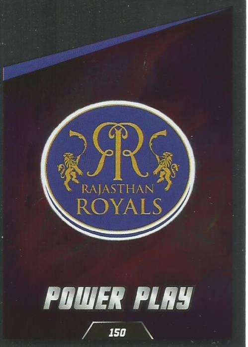 RAJASTHAN ROYALS - TOPPS IPL CRICKET ATTAX 2015 - "POWER PLAY" SILVER CARD