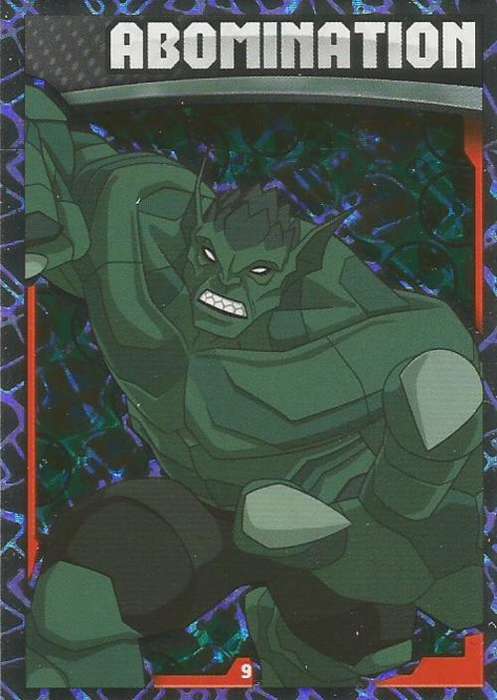 ABOMINATION - MARVEL HERO ATTAX `AVENGERS` 2015 -  `HOLOGRAPHIC` FOIL TRADING CARD 9
