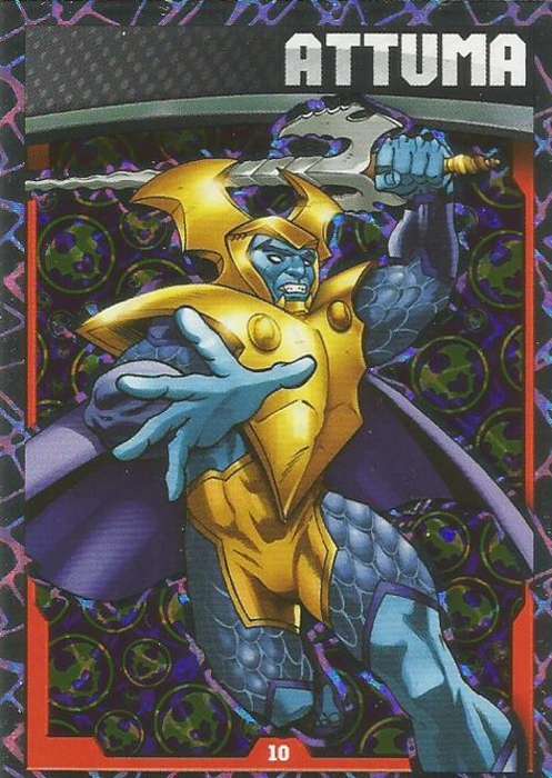 ATTUMA - MARVEL HERO ATTAX `AVENGERS` 2015 -  `HOLOGRAPHIC` FOIL TRADING CARD 10