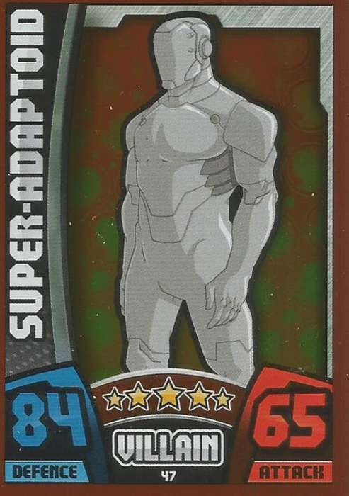 HERO ATTAX "AVENGERS" 2015 - SUPER ADAPTOID "MIRROR" FOIL TRADING CARD 47