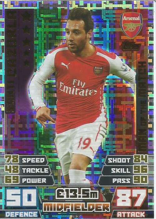 SANTI CAZORLA  - MATCH ATTAX EXTRA 2015 - "MAN of the MATCH" CARD