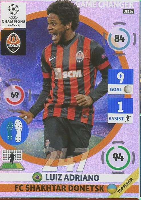 LUIS ADRIANO - CHAMPIONS LEAGUE "UPDATES" 2015 - "GAME CHANGER" FOIL CARD