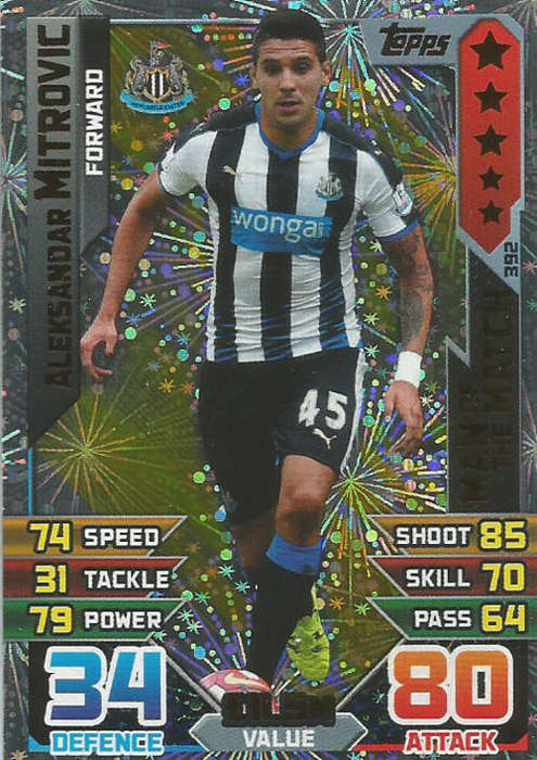 MATCH ATTAX 2015/2016 - ALEX MITROVIC -   "MAN of the MATCH" TRADING CARD