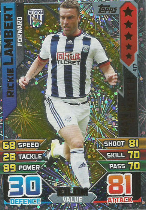 MATCH ATTAX 2015/2016 - RICHIE LAMBERT -  "MAN of the MATCH" TRADING CARD