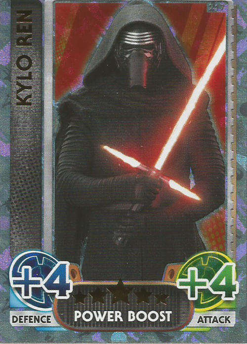 STAR WARS 2015/16 - FORCE ATTAX MOVIE SERIES 4 - POWER BOOST `RAINBOW FOIL` CARD 217