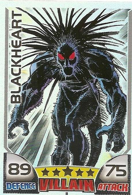 BLACKHEART - TOPPS `MARVEL HERO ATTAX SERIES I` 2011 - `RAINBOW FOIL` TRADING CARD 11