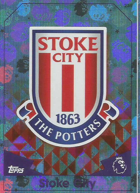 STOKE CITY FC - MATCH ATTAX 2016/2017 - "CLUB BADGE" FOIL CARD