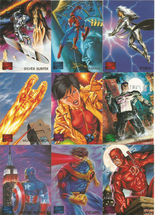 7484 PERSONAL LISTING - MARVEL MASTERPIESCES 1995 CARD LOT OF 71