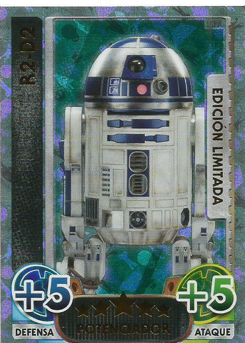 R2-D2 - TOPPS `STAR WARS F/ATTAX MOVIE SERIES 4` 2016 - `LIMITED EDITION` CARD (Spanish)