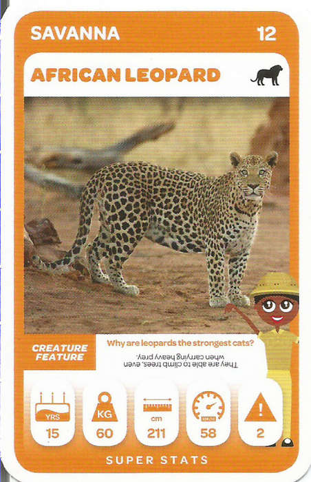 PICK n PAY "SOUTH AFRICAN SUPER ANIMALS" SERIES 2  - TRADING CARD 12