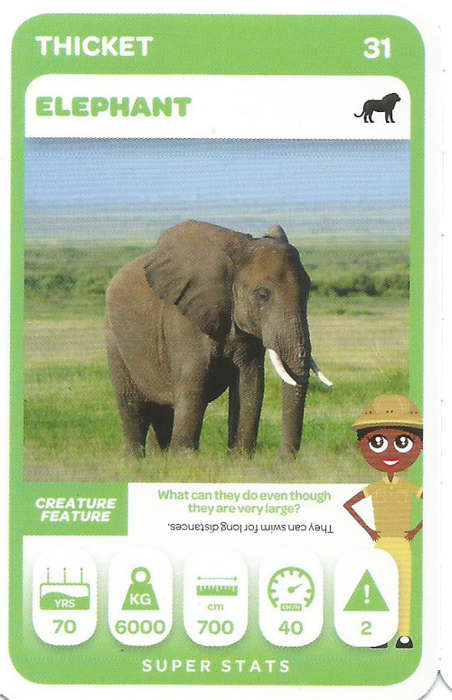 PICK n PAY "SOUTH AFRICAN SUPER ANIMALS" SERIES 2 - TRADING CARD 31