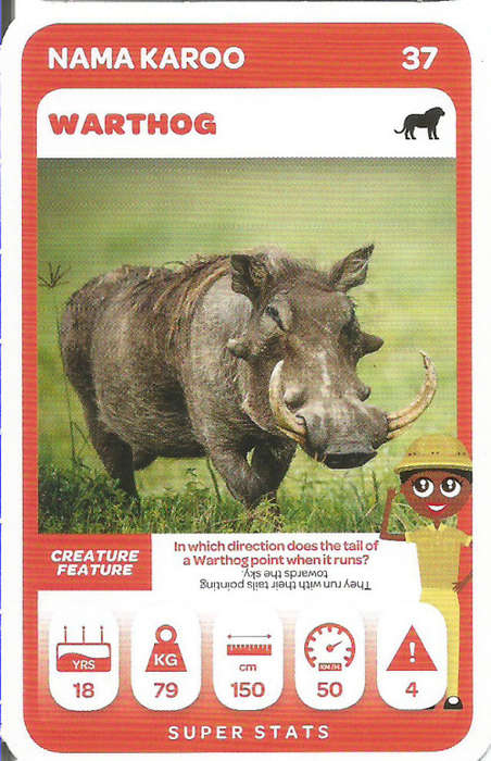 PICK n PAY "SOUTH AFRICAN SUPER ANIMALS" SERIES 2  - TRADING CARD 37
