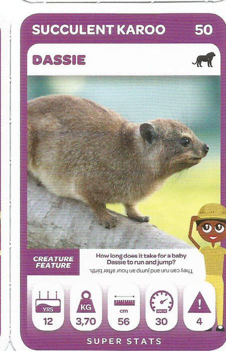 PICK n PAY "SOUTH AFRICAN SUPER ANIMALS" SERIES 2  - TRADING CARD 50
