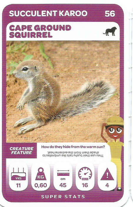 PICK n PAY "SOUTH AFRICAN SUPER ANIMALS" SERIES 2 - TRADING CARD 56