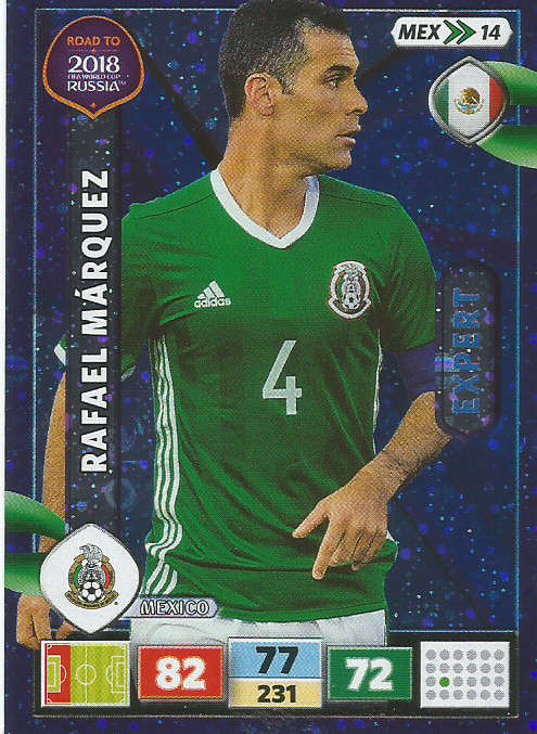 RAFAEL MARQUEZ - PANINI "Road to WORLD CUP 2018" - "EXPERT"  FOIL TRADING CARD
