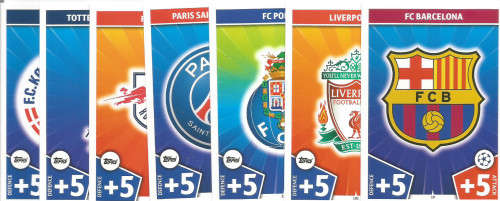 CHAMPIONS LEAGUE 2017/18 - TOPPS - TEAM "BADGES" TRADING CARDS AVAILABLE