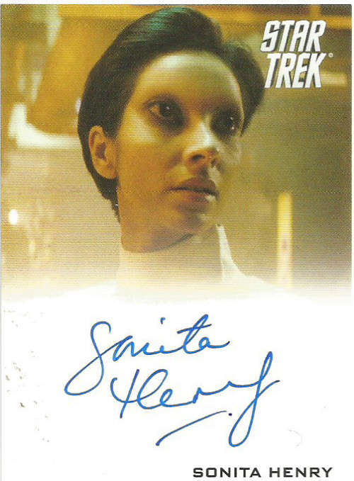 SONITA HENRY - `STAR TREK Movies` - AUTHENTIC `AUTOGRAPHED MEMORABILIA` TRADING CARD