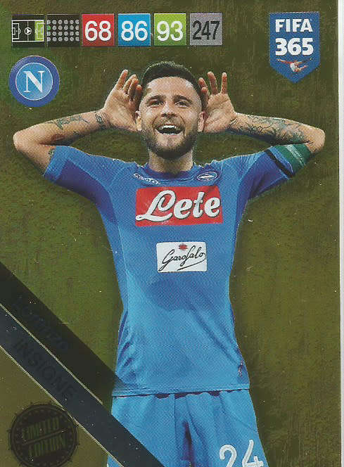 LORENZO INSIGNE - FIFA 365 2019 EDITION - PANINI 2019 - GOLD FOIL `LIMITED EDITION` TRADING CARD