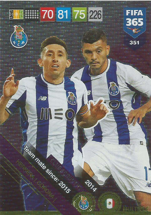 PORTO FC  - FIFA 365 2019 EDITION - PANINI 2019 - FOIL `MULTIPLE` TRADING CARD 351