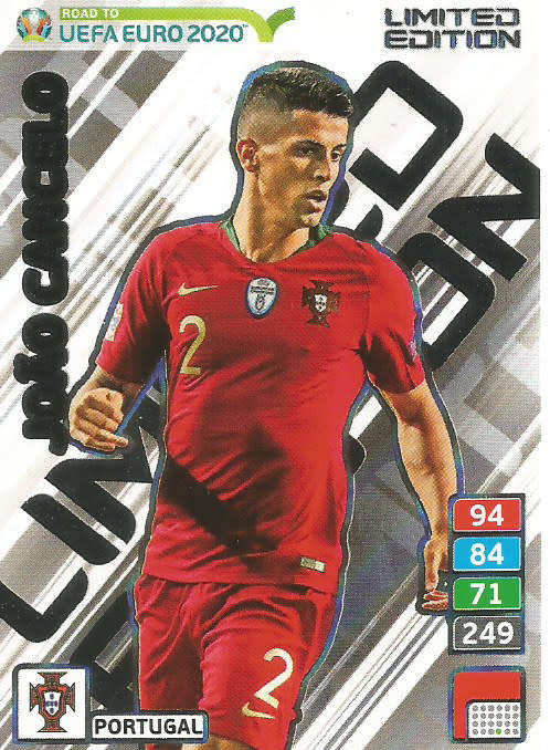 JOAO CANCELO - PANINI "ROAD TO EURO 2020"  - "LIMITED EDITION" TRADING CARD
