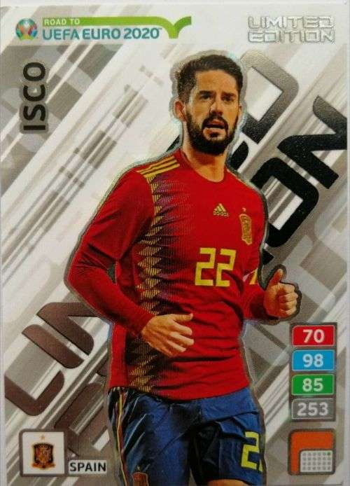 ISCO - PANINI "ROAD TO EURO 2020"  - "LIMITED EDITION" TRADING CARD