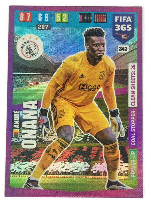 ANDRE ONANA - FIFA 365 2020 EDITION -  - PURPLE FOIL `GOAL STOPPER` TRADING CARD 342