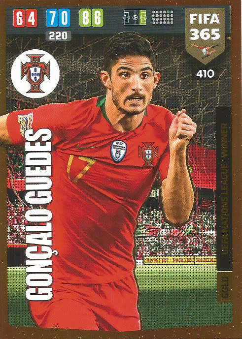GONCALO GUEDES - FIFA 365 2020 EDITION -  - GOLD FOIL `WINNERS` TRADING CARD 410