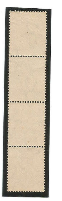 UNION of SOUTH AFRICA 1943 - SACC 105a - VERT. COIL STRIP of 4 - MH