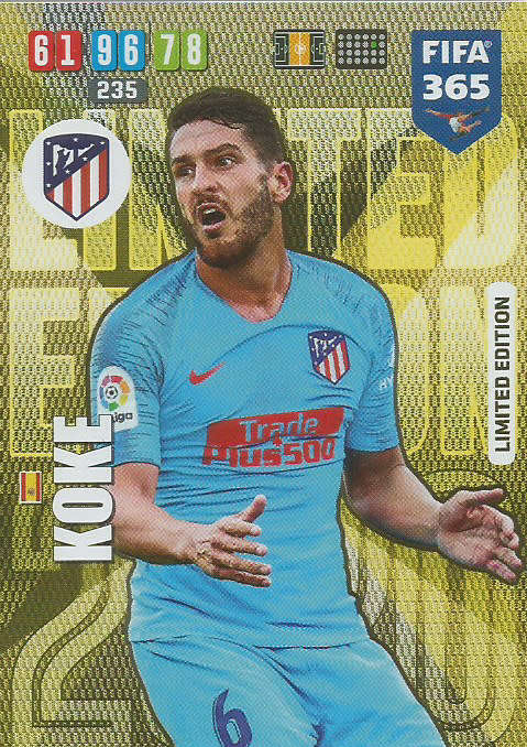 KOKE - FIFA 365 2020 EDITION -  - GOLD FOIL `LIMITED EDITION` TRADING CARD