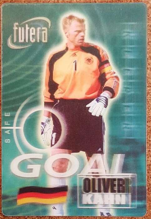 OLIVER KHAN - FUTERA PLATINUM 2002 3D - "RARE" "HOLOGRAPHIC" INSERT 3D TRADING CARD