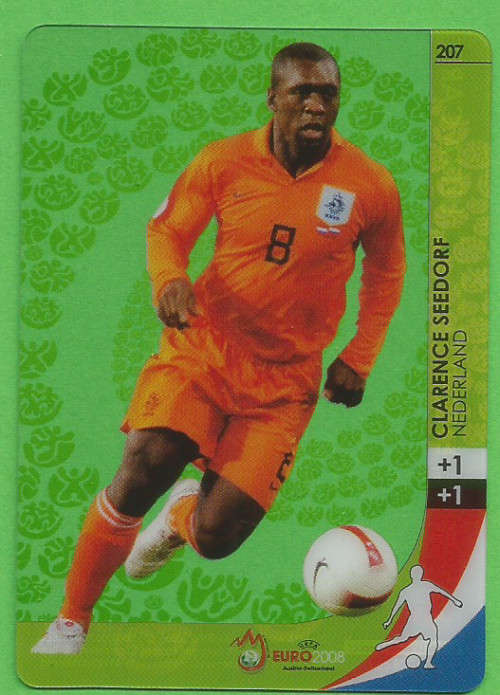 CLARENCE SEEDORF - PANINI EURO 2008 OFFICAL COLLECTION - "ULTRA ACETATE" TRADING CARD 207
