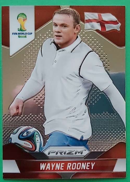 WAYNE ROONEY - PANINI `WORLD CUP 2014 PRIZM` COLLECTION - BASE TRADING CARD 142
