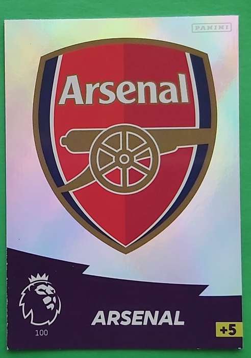 ARSENAL - ENGLISH PREMIER LEAGUE 20202021 - SILVER FOIL `LOGO` TRADING CARD 100