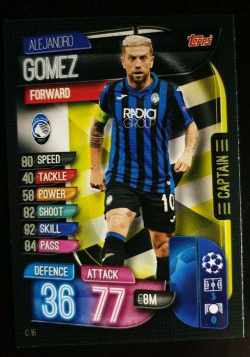 A. GOMEZ - CHAMP/EUROPA LEAGUE EXTRA 2020 -   "CLUB CAPTAIN" TRADING CARD C15