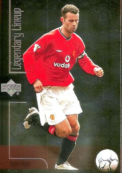 RYAN GIGGS - RARE `LEGENDARY LINE-UP` GOLD INSERT LL11 - UPPER DECK MANCHESTER UNITED 2002