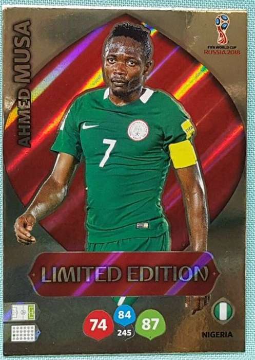 AHMED MUSA - PANINI FIFA WORLD CUP 2018 RUSSIA - `LIMITED EDITION` FOIL TRADING CARD