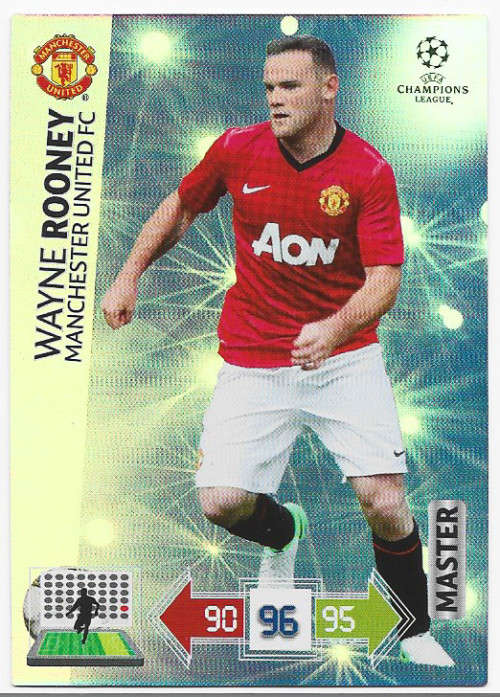 WAYNE ROONEY (Manchester United) - PANINI CHAMPIONS LEAGUE 2012/13 - `MASTER` TRADING CARD